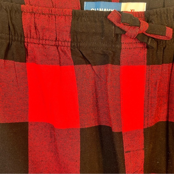 Old Navy Men’s XL Red and Black checkered Loungewear Sweatpants - Picture 4 of 9